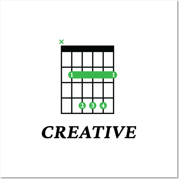 B Creative B Guitar Chord Tab Light Theme Wall Art by nightsworthy